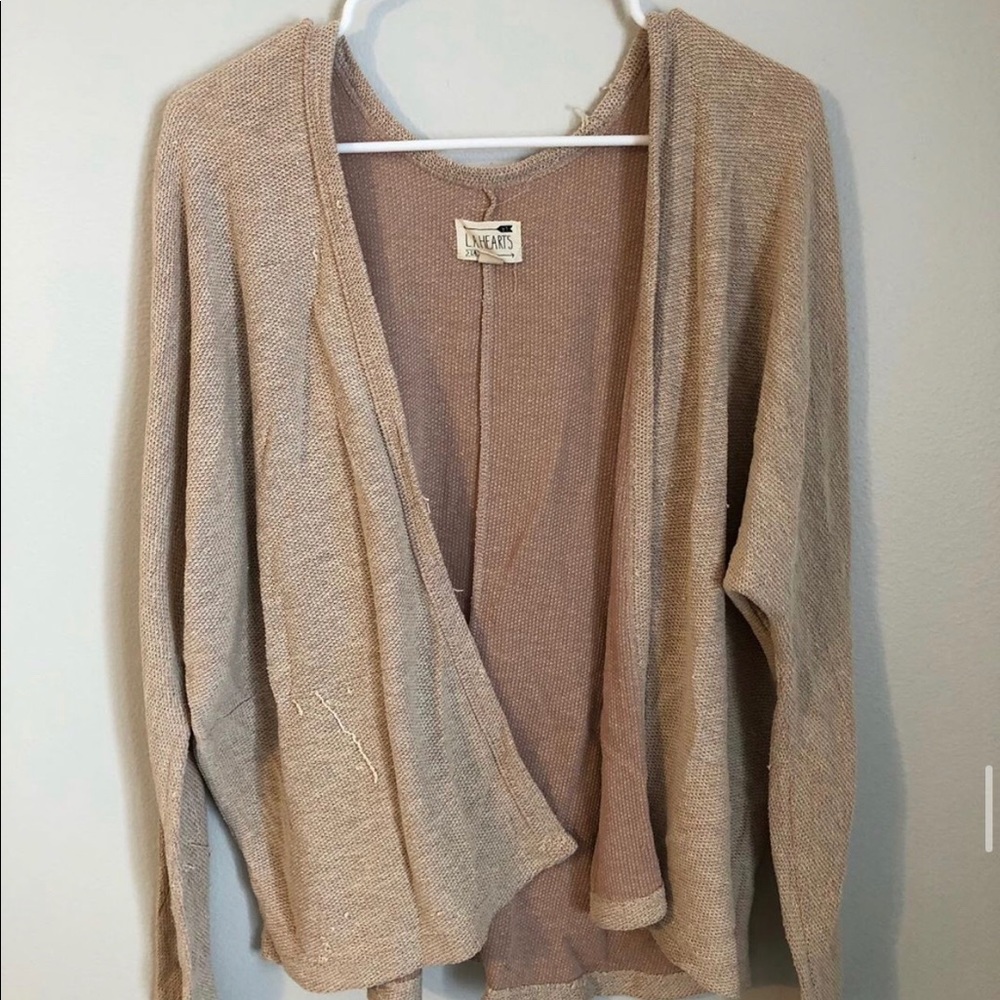 LA HEARTS Light tan cardigan